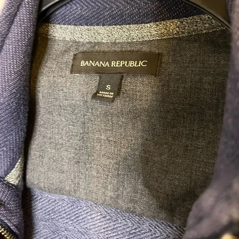 Banana Republic Men’s Blue Zip Front Jacket Size Small